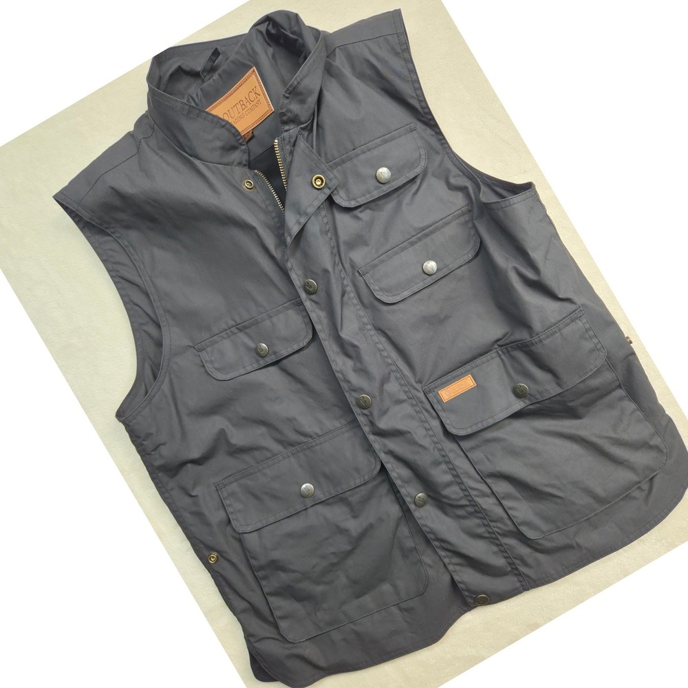 Outback Trading Co Rugged Vest Benjamin Men Lg Waterproof Utility Outdoor 30302
